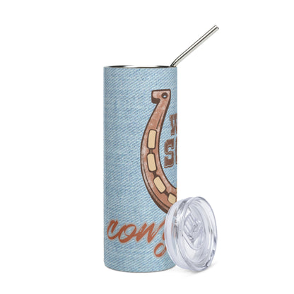 Country Girl: Wild Soul: Reusable Stainless Steel Water Tumbler w/Straw