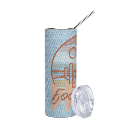 Southwestern Booth Wear: Reusable Stainless Steel Water Tumbler w/Straw