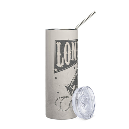 Long Live Cowboys: Reusable Stainless Steel Water Tumbler w/Straw
