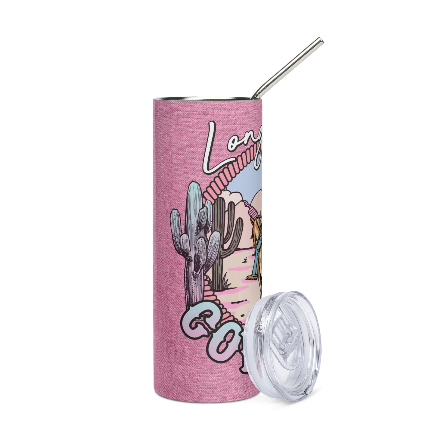 Cowgirl: Reusable Stainless Steel Tumbler w/Straw