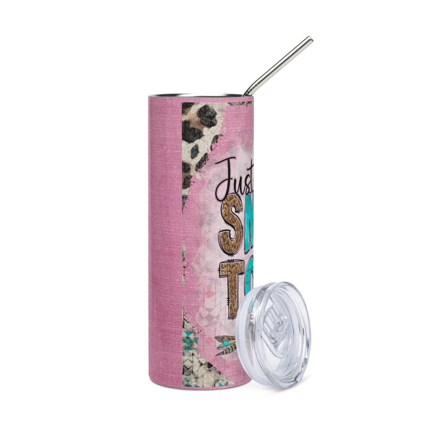 Just A Small Town Girl: Reusable Stainless Steel Water Tumbler w/Straw
