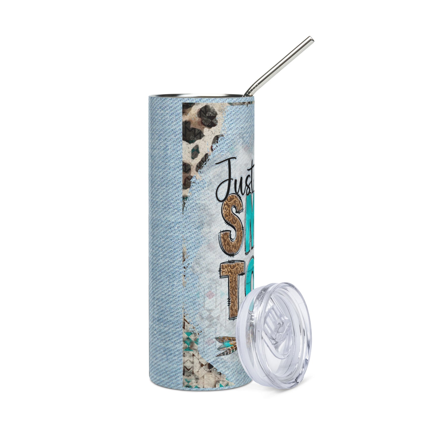 Just A Small Town Girl: Reusable Stainless Steel Water Tumbler w/Straw