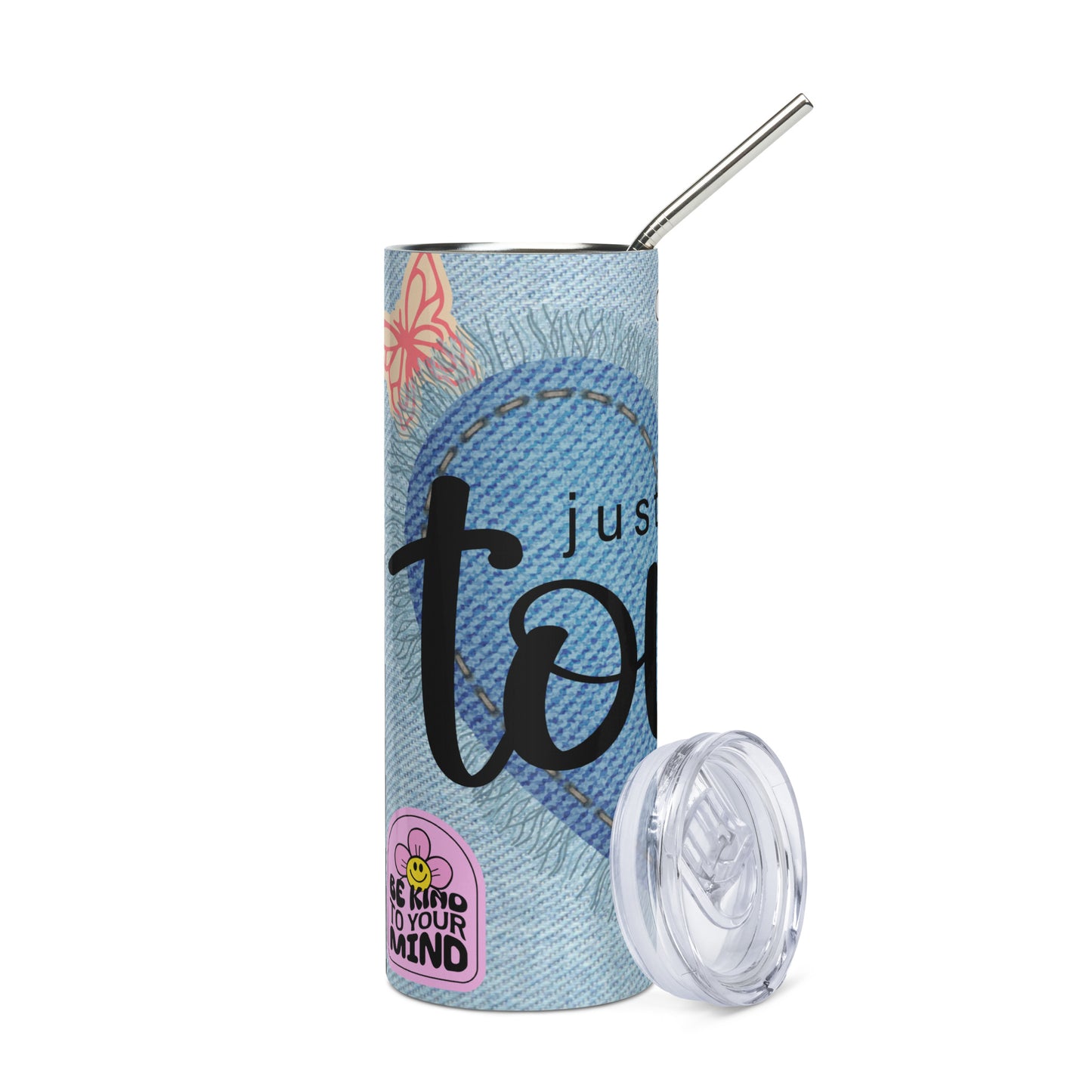 Just A Small Town Girl: Reusable Stainless Steel Water Tumbler w/Straw