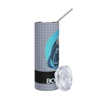 M.I.B.W. Men In Booth Wear: Reusable Stainless Steel Water Tumbler w/Straw