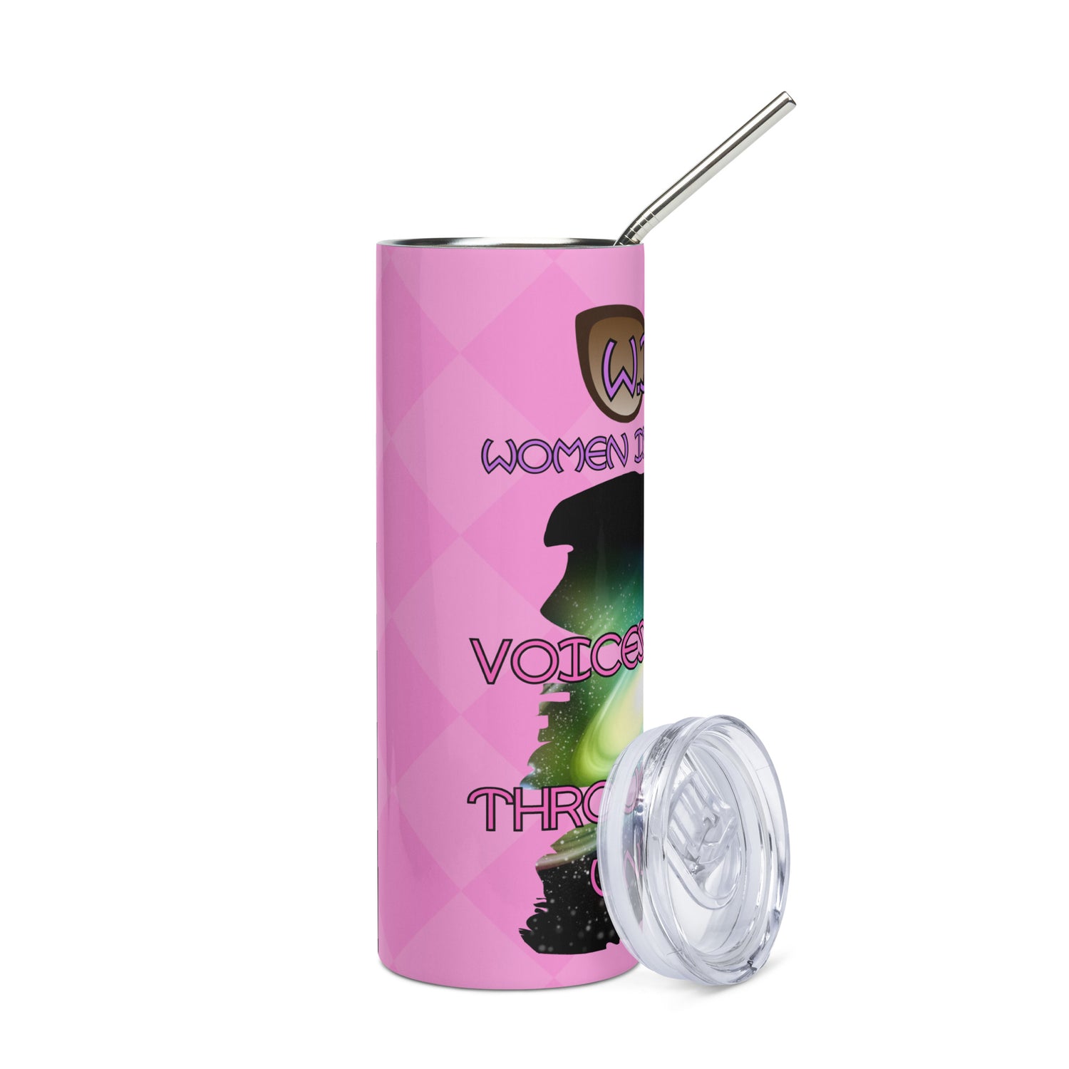 W.I.B.W. Women In Booth Wear: Reusable Stainless Steel Water Tumbler w/Straw