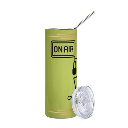 Conversational Really?: Voice Over Actor: Reusable Stainless Steel Water Tumbler w/Straw