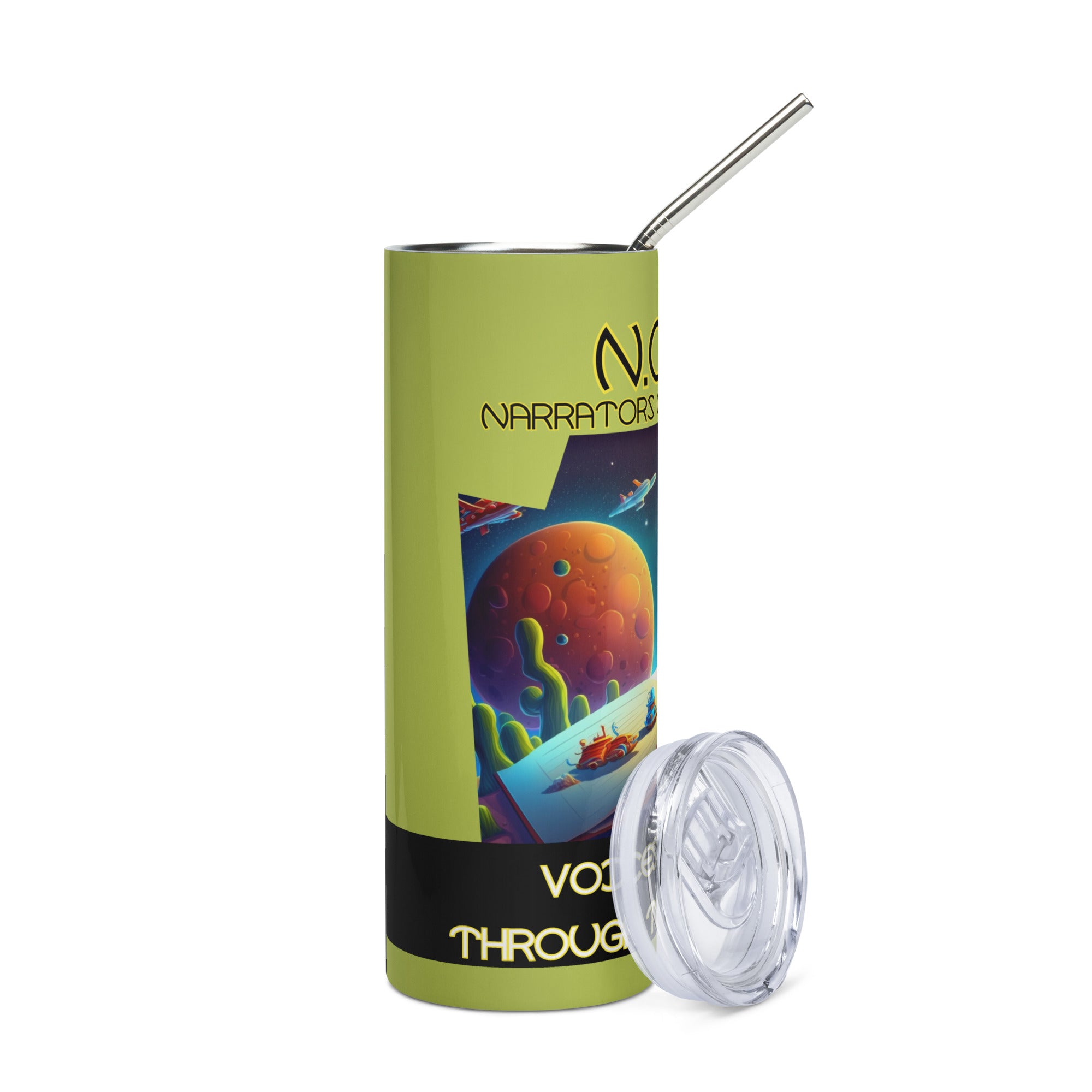 N.O.T.U. Narrators of the Universe: Reusable Stainless Steel Water Tumbler w/Straw