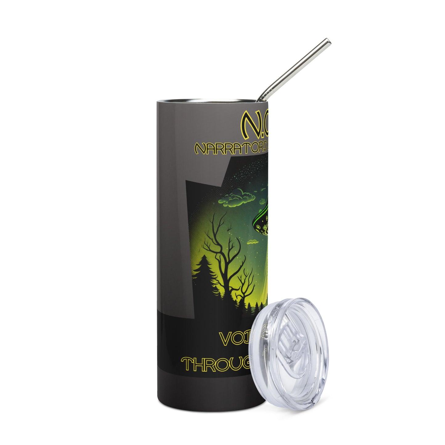 N.O.T.U. Narrators of the Universe: Reusable Stainless Steel Water Tumbler w/Straw