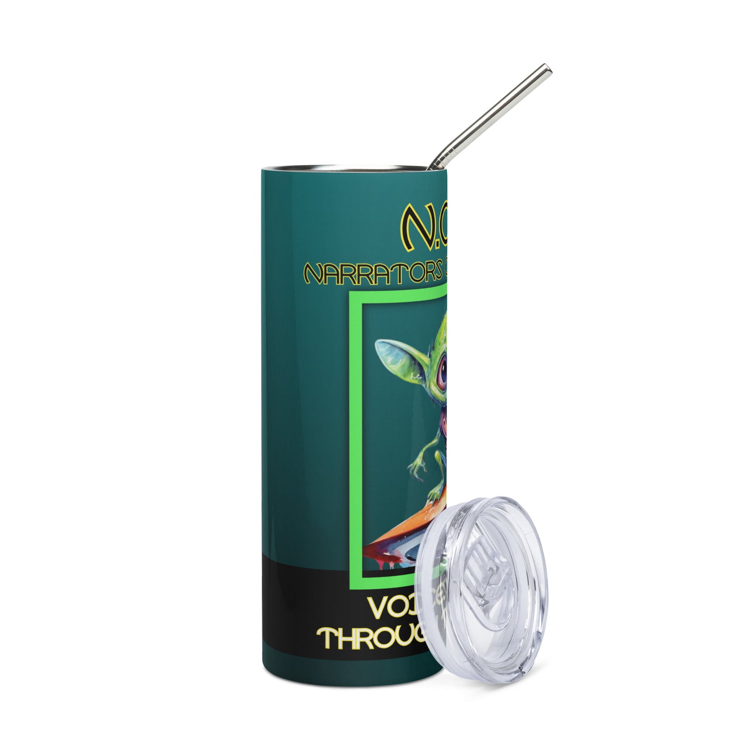 N.O.T.U. Narrators of the Universe: Reusable Stainless Steel Water Tumbler w/Straw