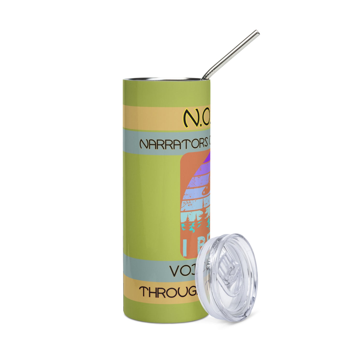 N.O.T.U. Narrators of the Universe: Reusable Stainless Steel Water Tumbler w/Straw