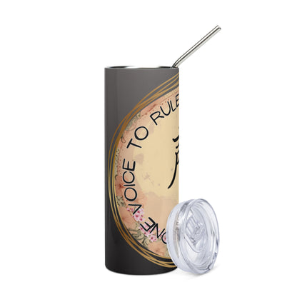 One Voice To Rule Them All: Dragon: Reusable Stainless Steel Water Tumbler w/Straw