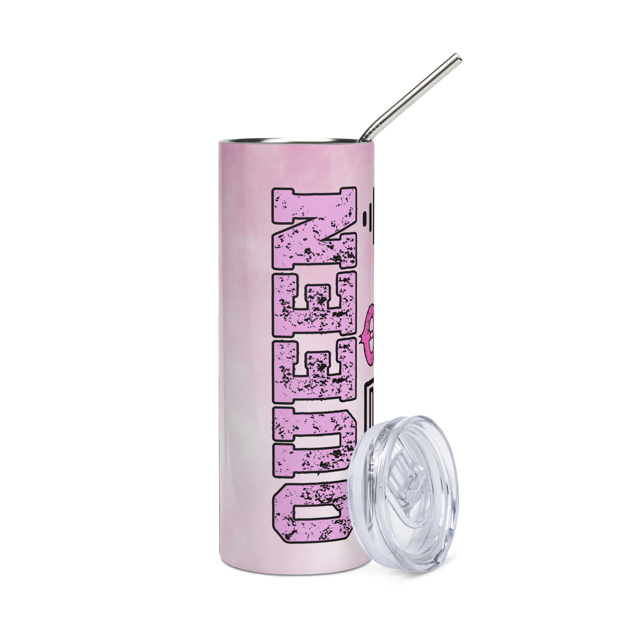 Queen of the Booth: Reusable Stainless Steel Water Tumbler w/Straw