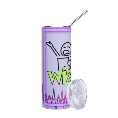 Script Wizard: Reusable Stainless Steel Water Tumbler w/Straw