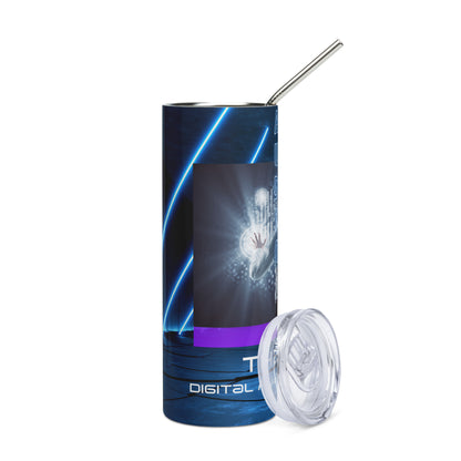 D.A.W. Audio Editor: Voice Over: Reusable Stainless Steel Water Tumbler w/Straw