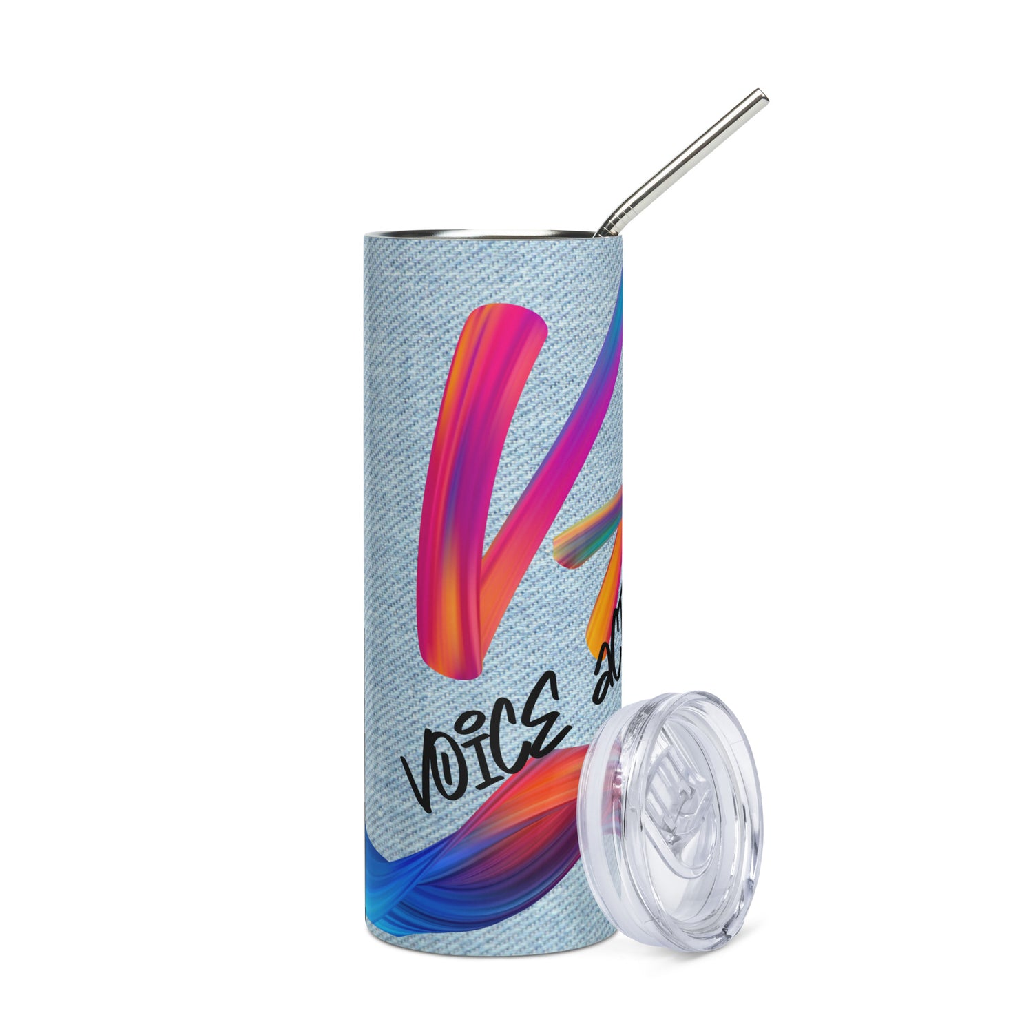 V.A. Voice Actors Rock: Reusable Stainless Steel Water Tumbler w/Straw