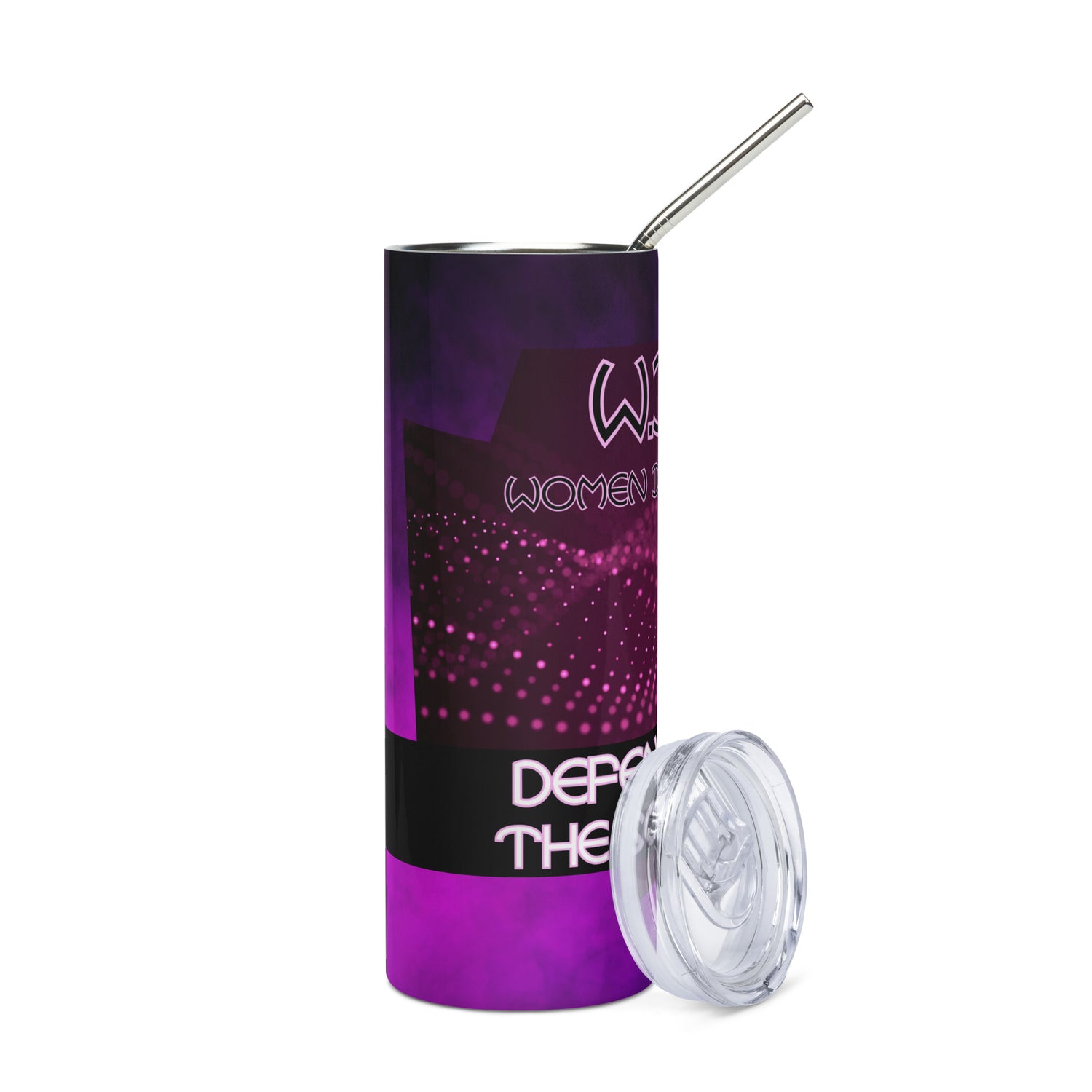 W.I.T.B. Women In The Booth: Reusable Stainless Steel Water Tumbler w/Straw