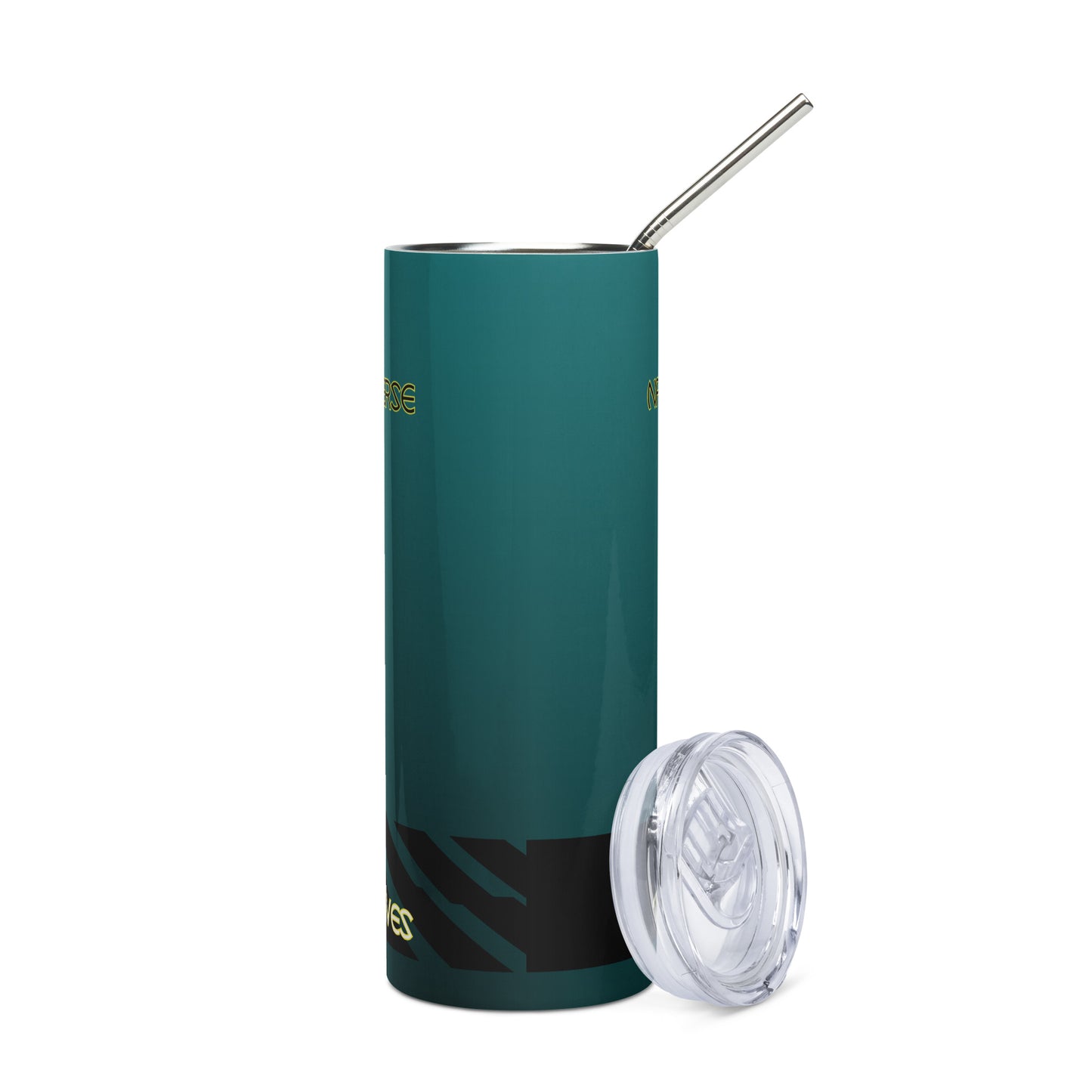 N.O.T.U. Narrators of the Universe: Reusable Stainless Steel Water Tumbler w/Straw