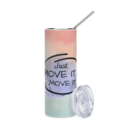 Move It! Stainless Steel Tumbler w/Straw