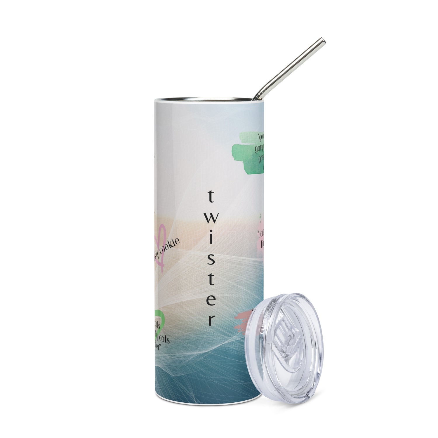 Twister... Stainless Steel Tumbler w/Straw