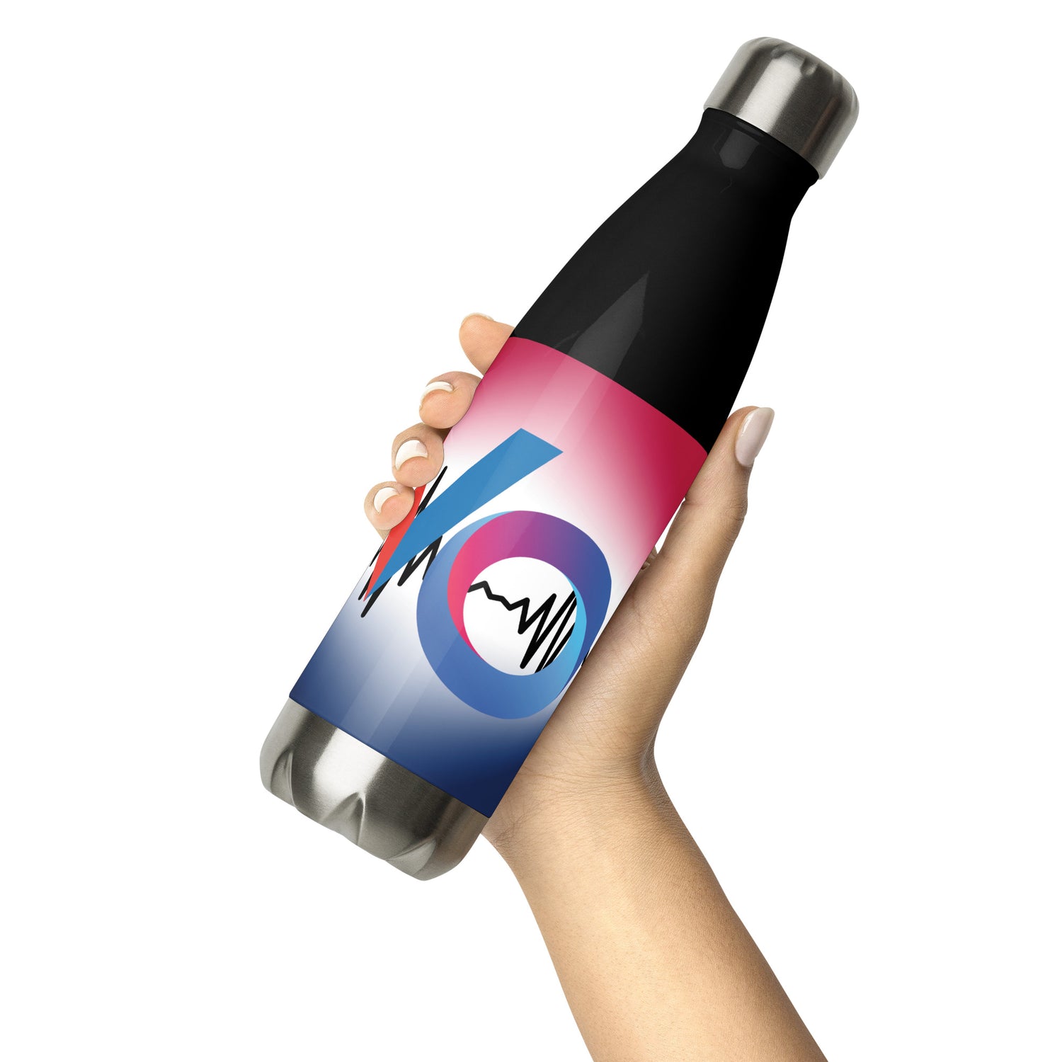 Red White Blue: VO: Reusable Stainless Steel Water Bottle