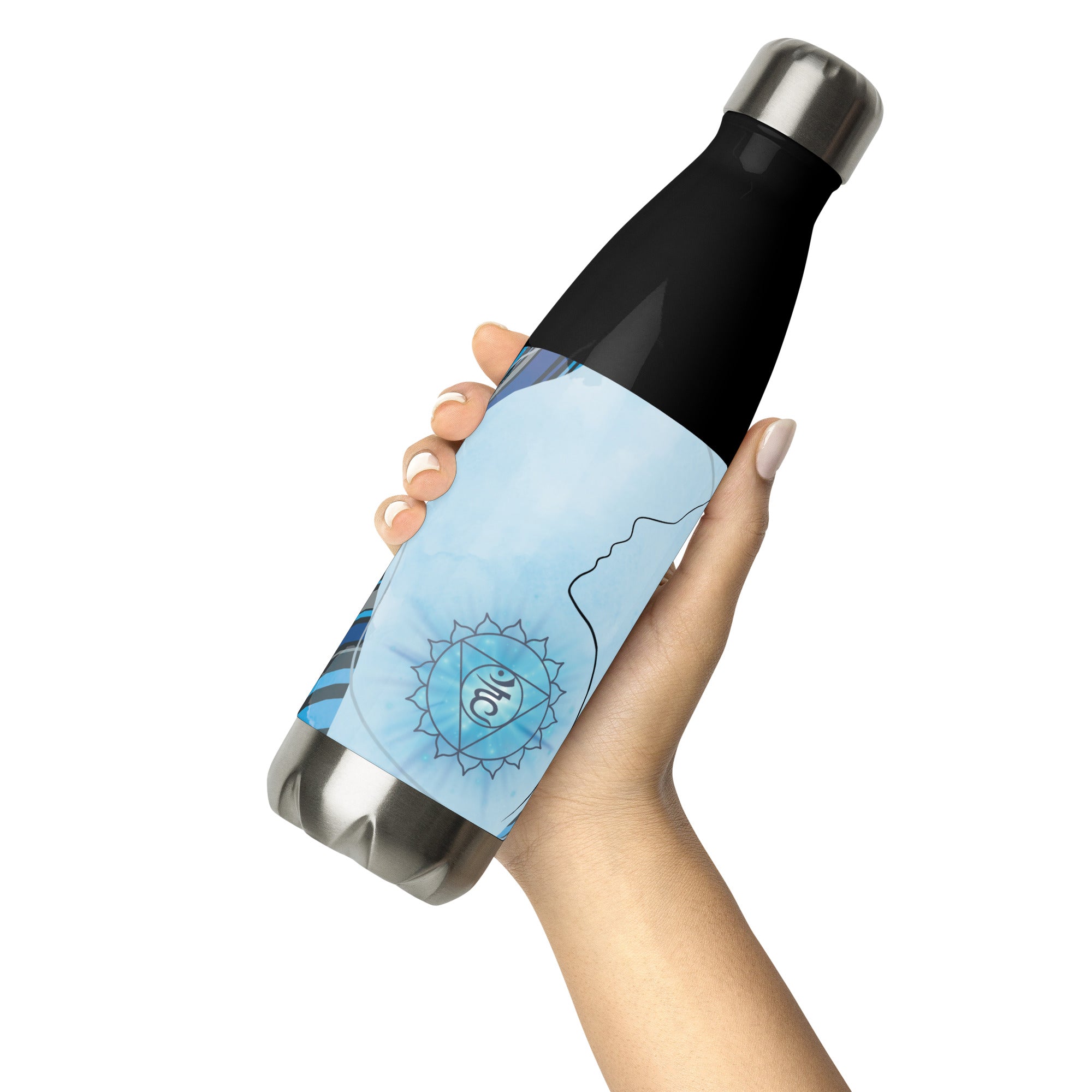 5th Chakra Throat Voice: Reusable Stainless Steel Water Bottle