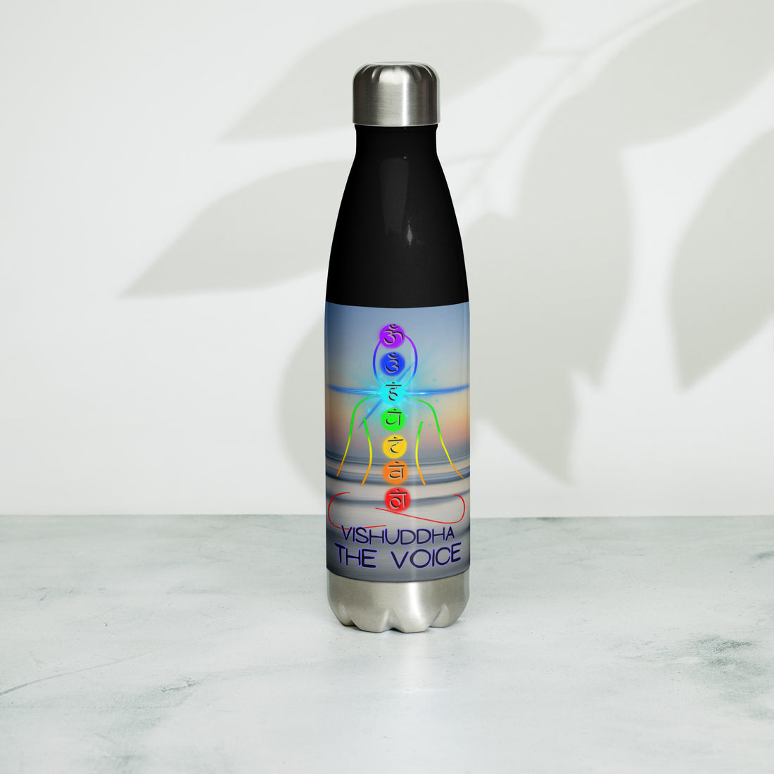 5th Throat &quot;Voice&quot; Chakra: Stainless Steel Water Bottle