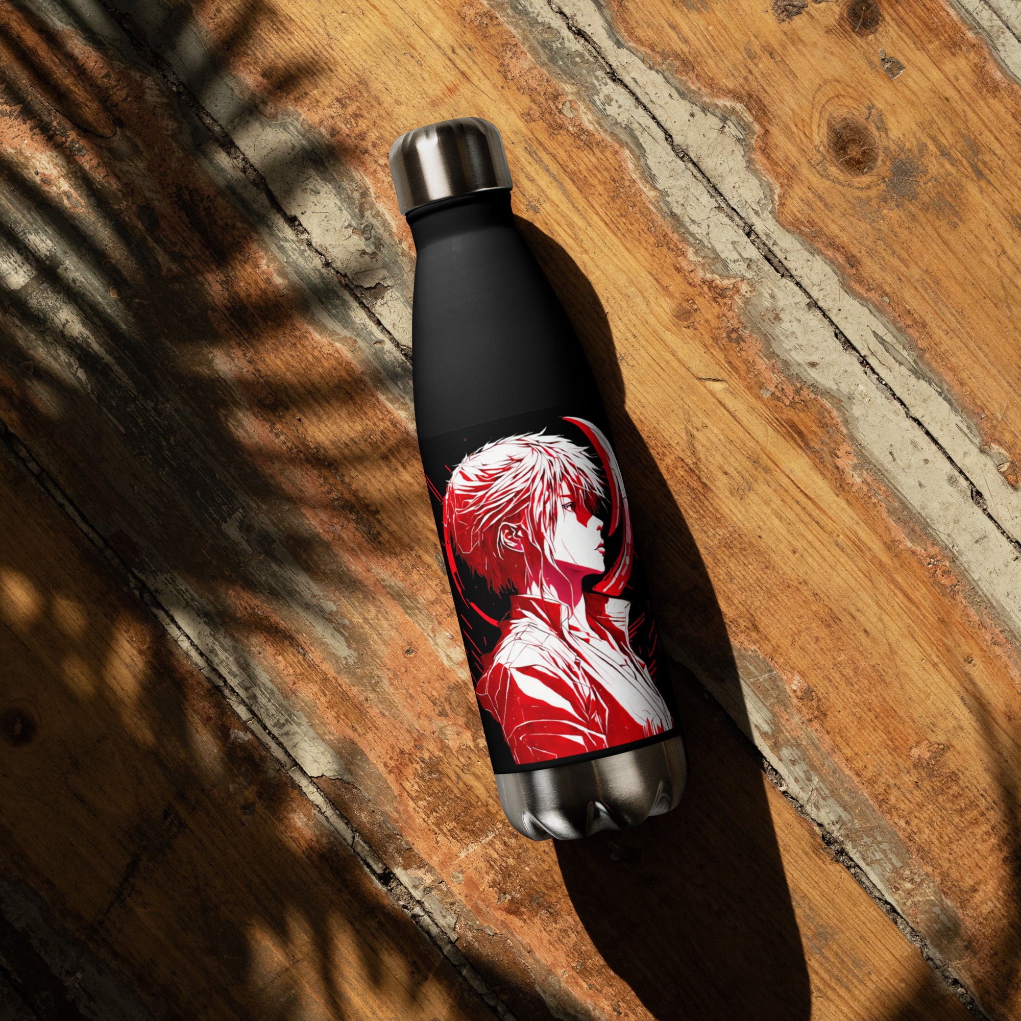 Anime Voice Over Red Moon: Reusable Stainless Steel Water Bottle