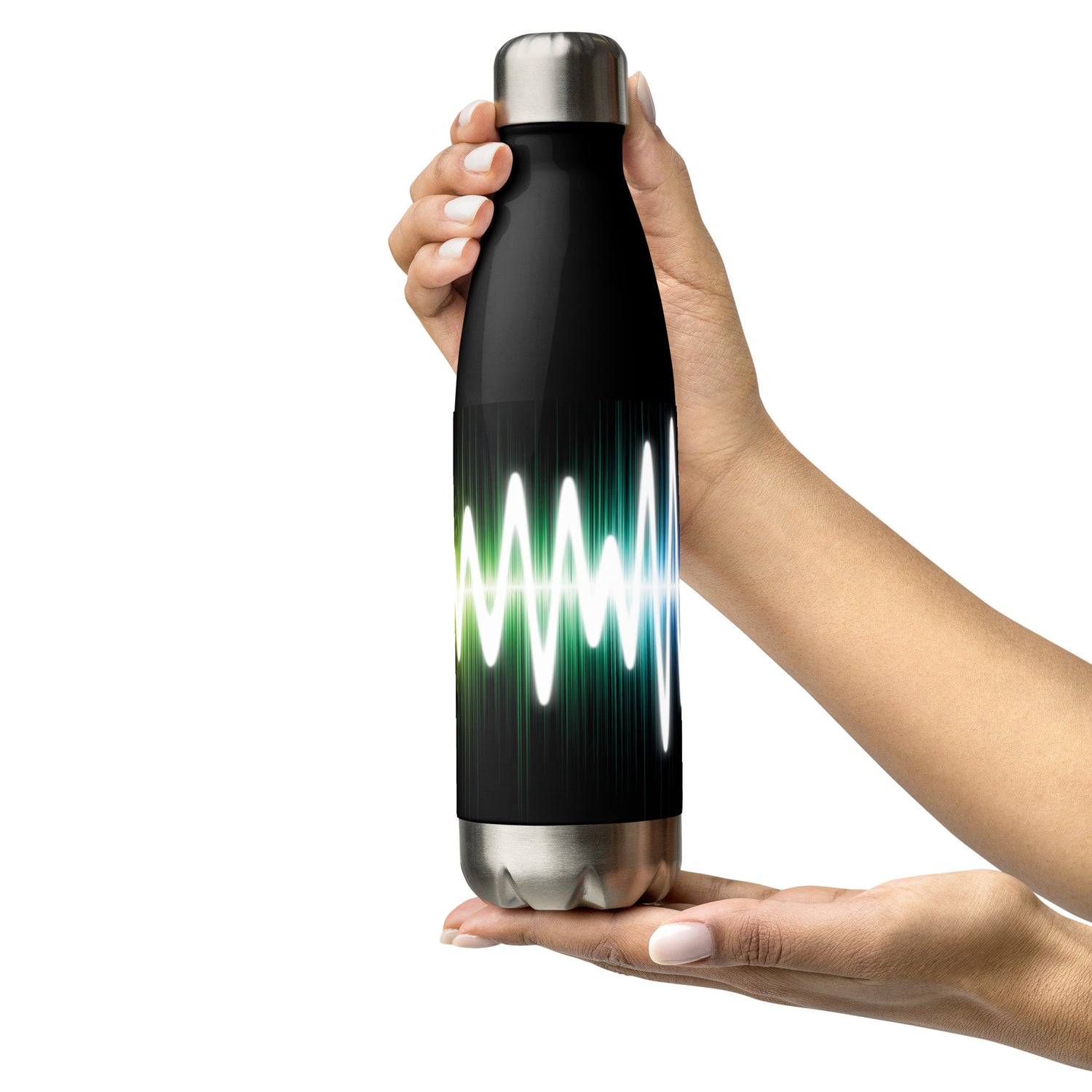 Voice Over Soundwaves: Reusable Stainless Steel Water Bottle