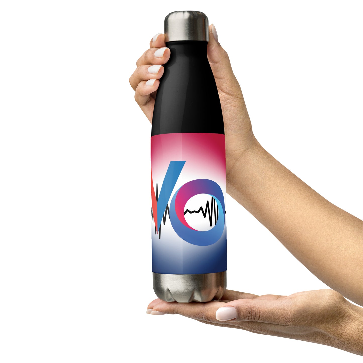 Red White Blue: VO: Reusable Stainless Steel Water Bottle