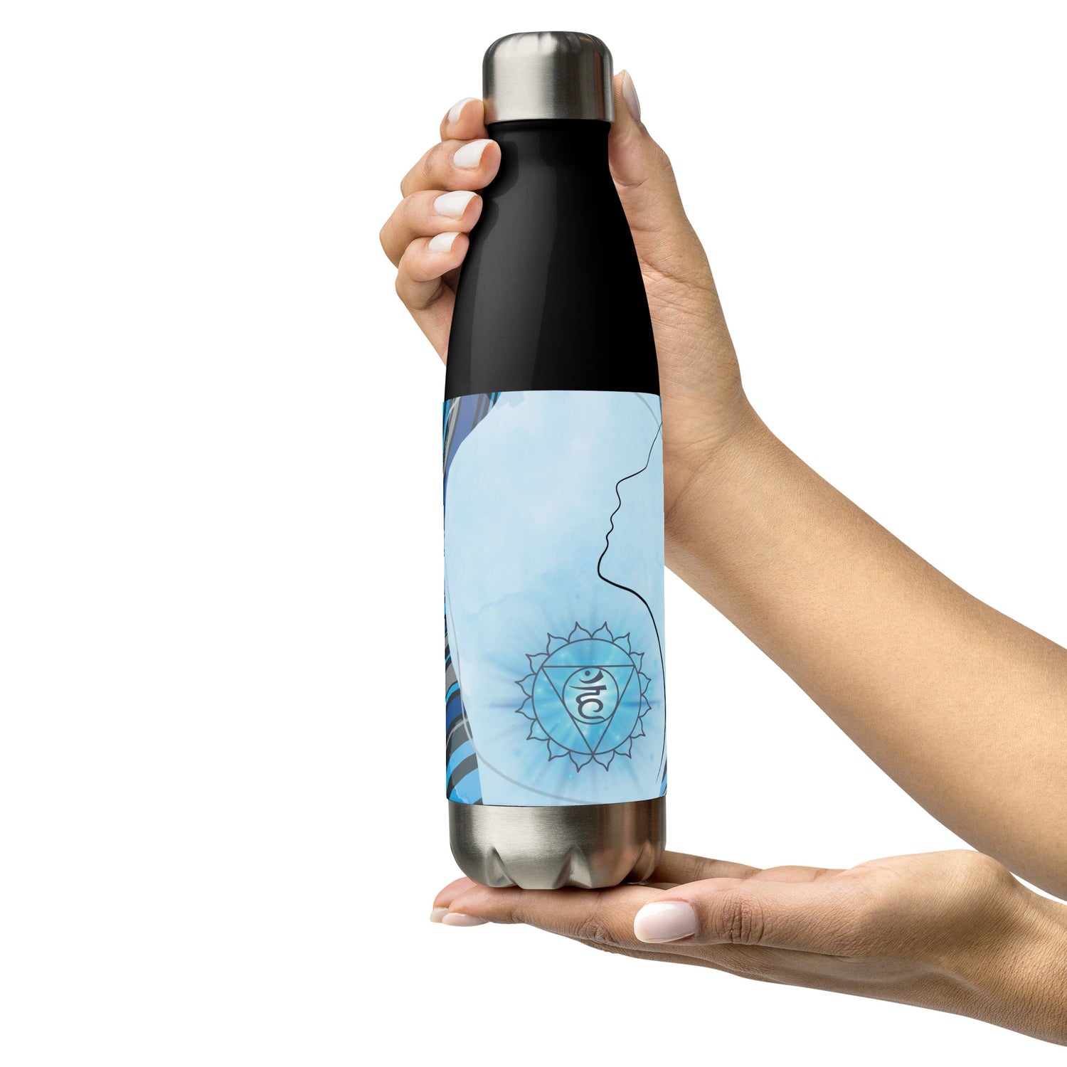 5th Chakra Throat Voice: Reusable Stainless Steel Water Bottle