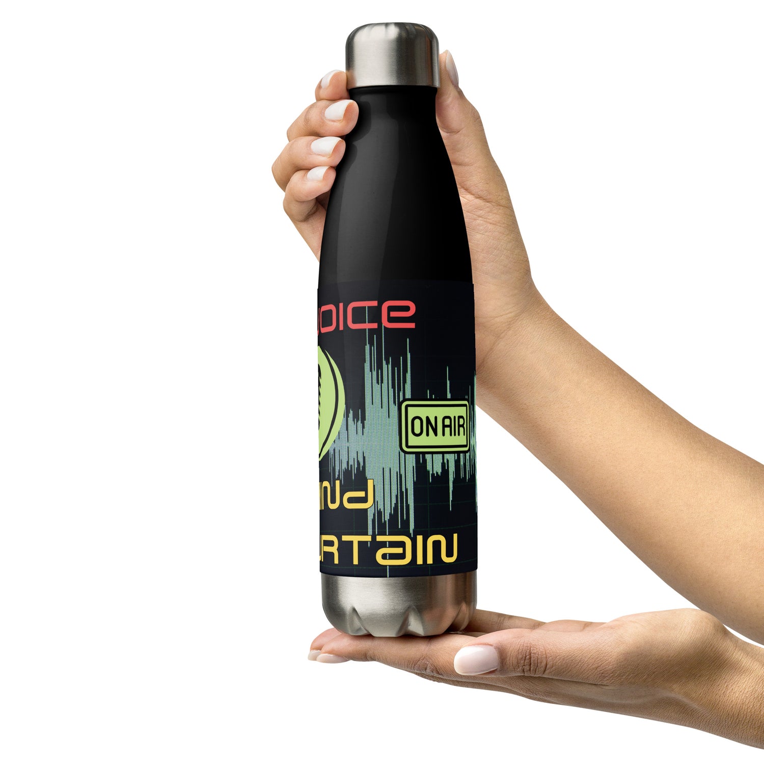 Voice Behind the Curtain: Reusable Stainless Steel Water Bottle