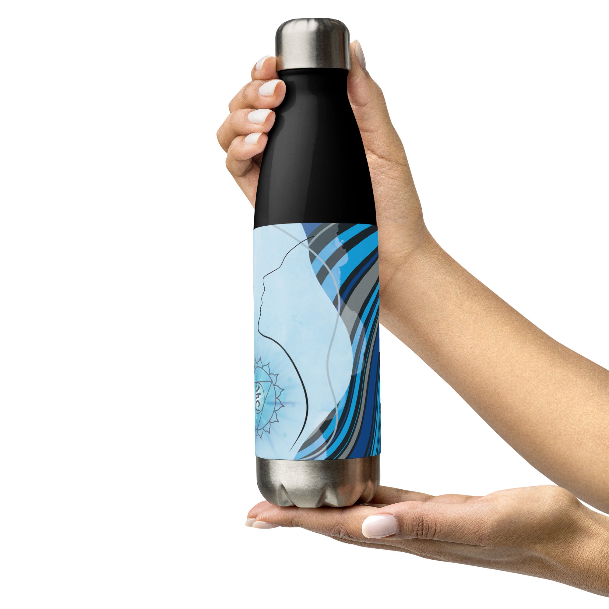 5th Chakra Throat Voice: Reusable Stainless Steel Water Bottle