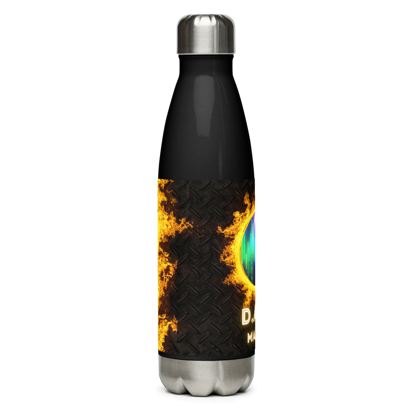 D.A.W. Master On Fire: Reusable Stainless Steel Water Bottle