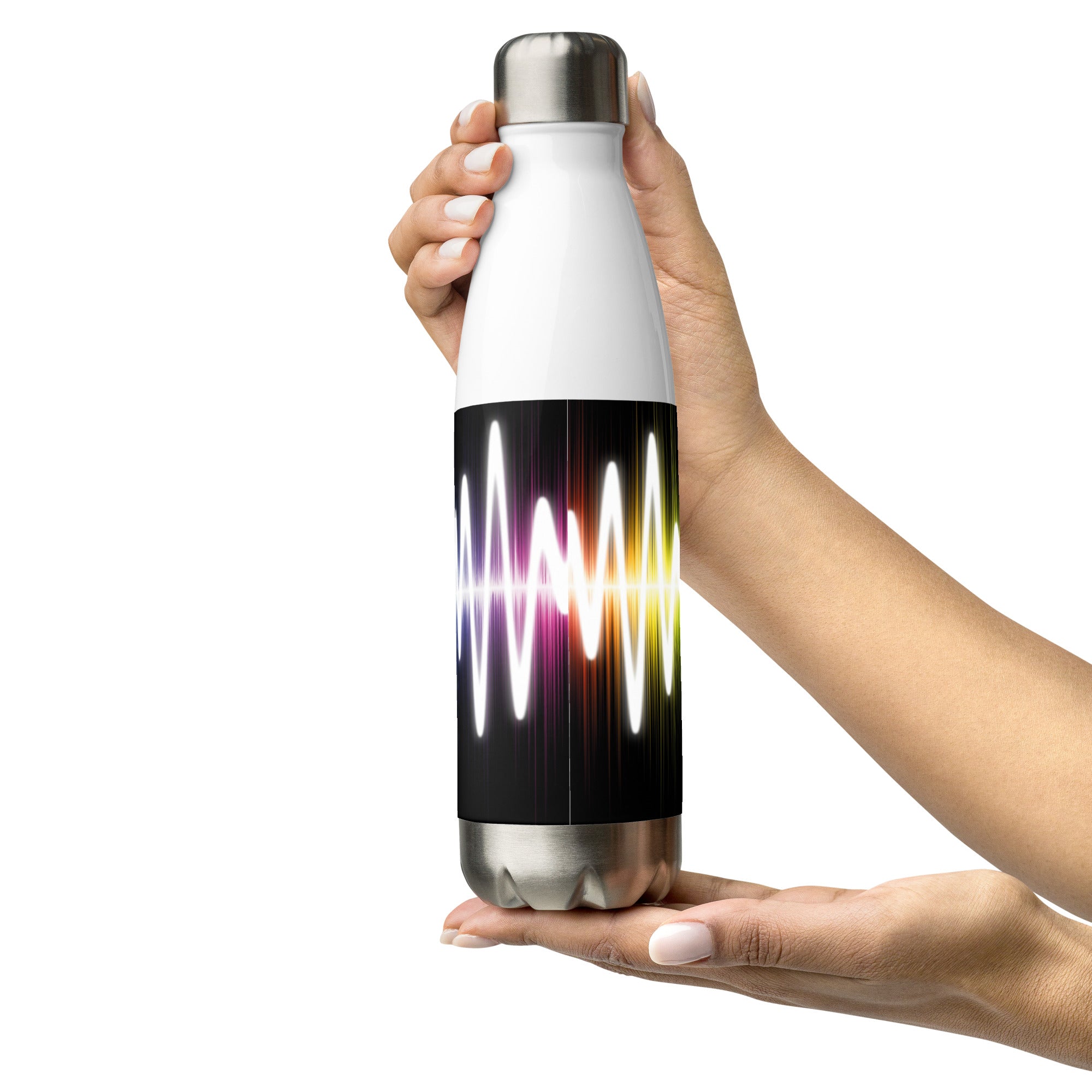 Voice Over Soundwaves: Reusable Stainless Steel Water Bottle