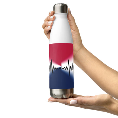 Red White Blue: VO: Reusable Stainless Steel Water Bottle