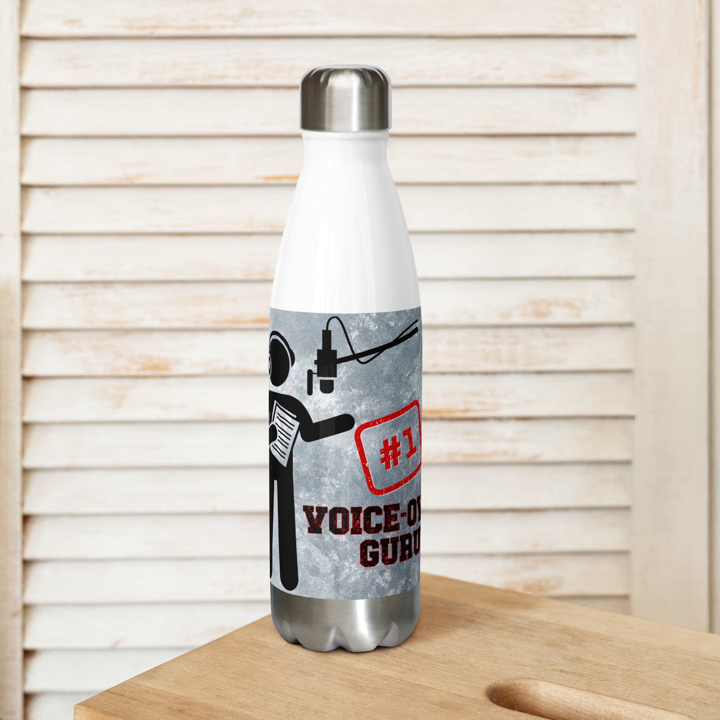 #1 Voice Over Guru: Stainless Steel Water Bottle