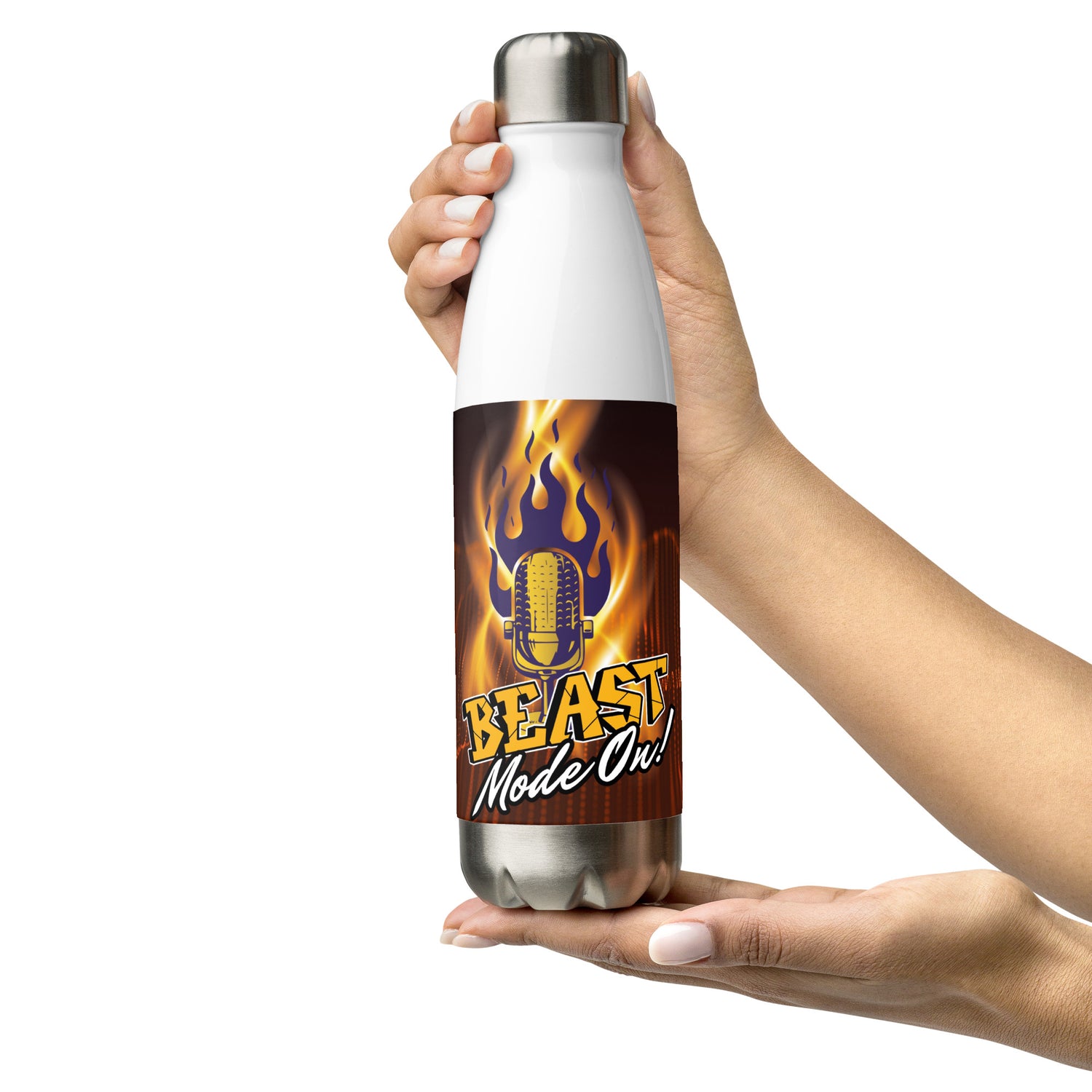 Voice-Over Actor: Your Beast Mode Is On: Reusable Stainless Steel Water Bottle