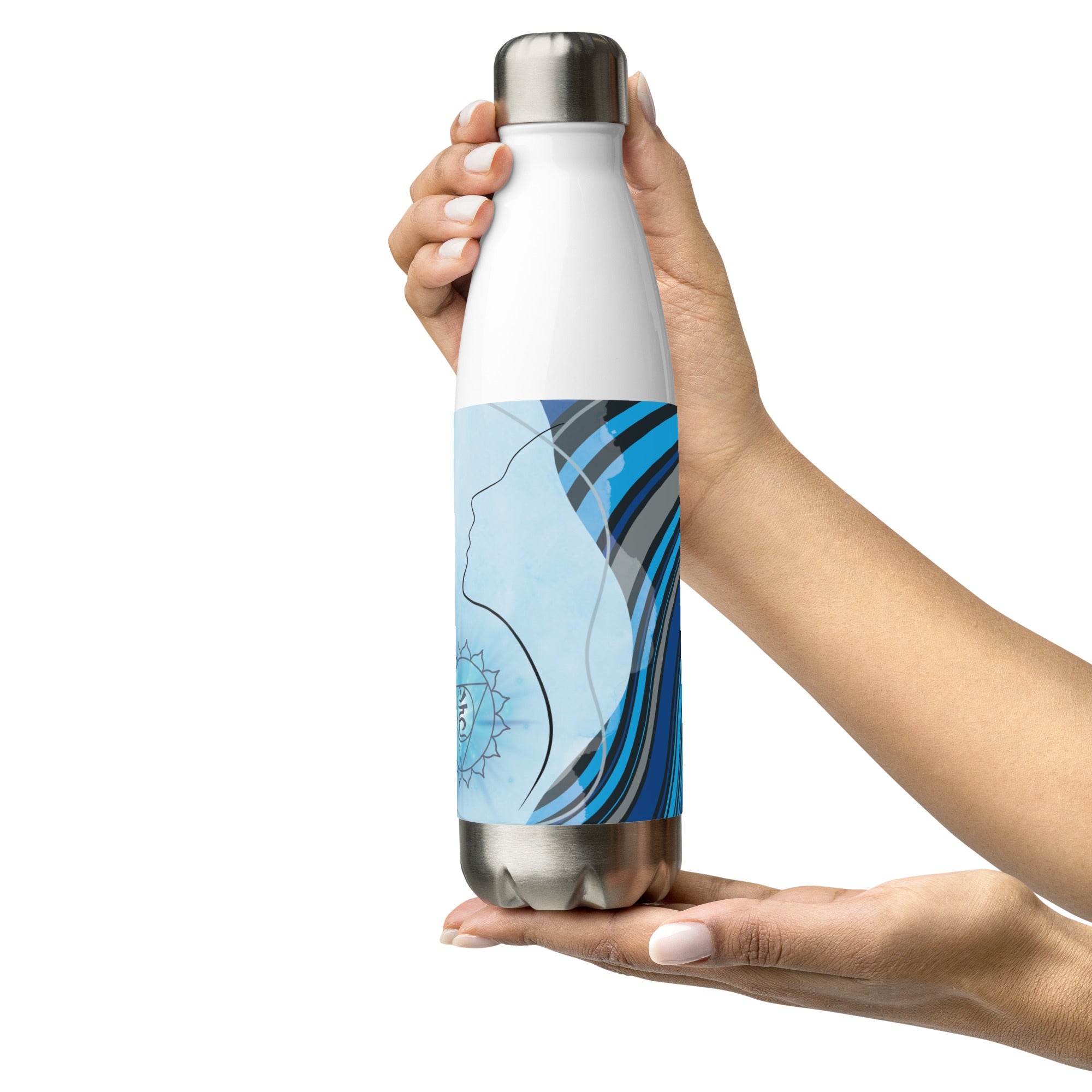 5th Chakra Throat Voice: Reusable Stainless Steel Water Bottle