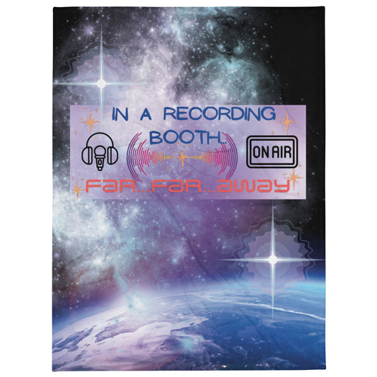 In A Recording Booth Far...Far...Away: Galaxy Universe Booth Throw Blanket