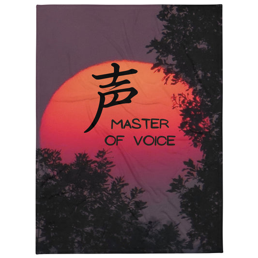 Master of Voice: Japanese Calligraphy Symbol: Booth Throw Blanket