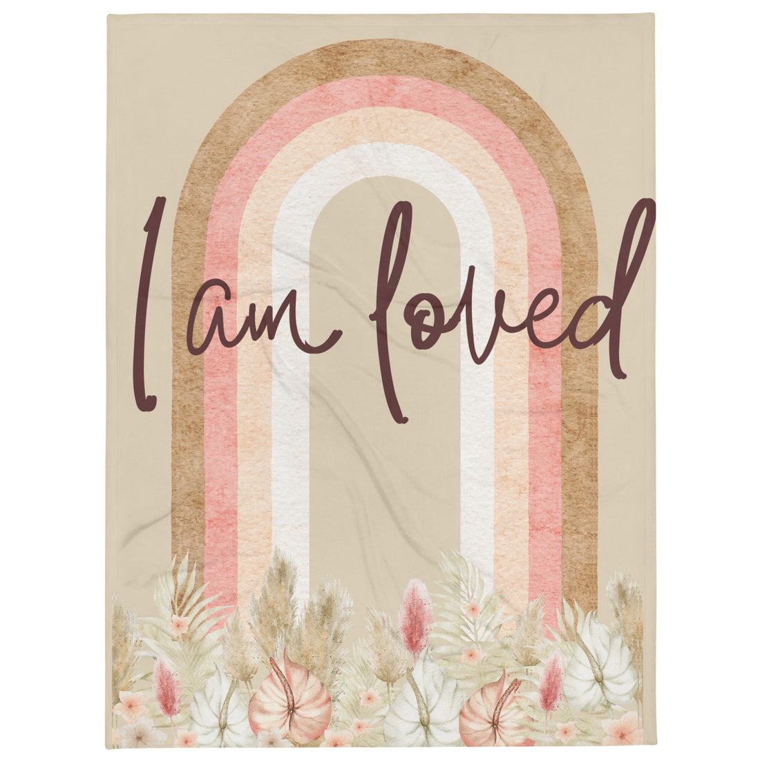 Affirmation Style: I Am Loved: Recording Booth Throw Blanket