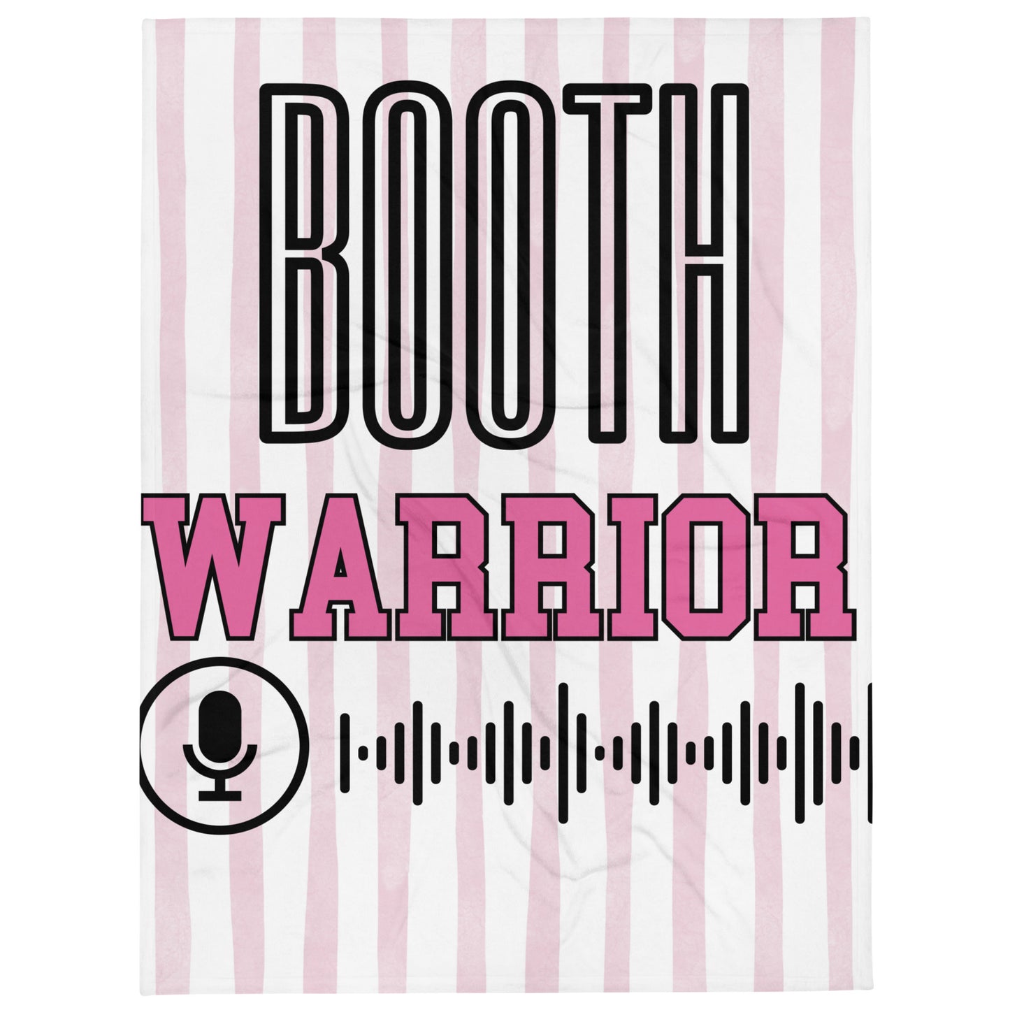 Booth Warrior: Pink Recording Booth Throw Blanket
