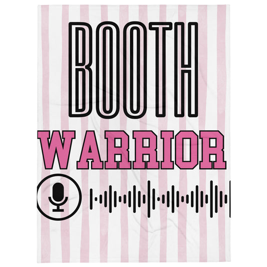 Booth Warrior: Pink Recording Booth Throw Blanket