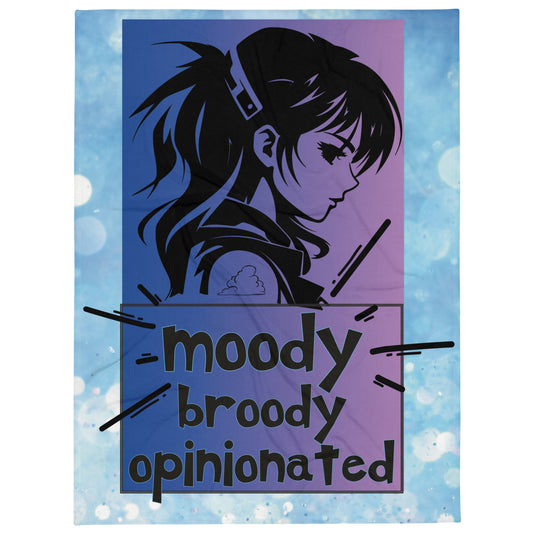 Anime Style: Moody, Broody, Opinionated Throw Blanket