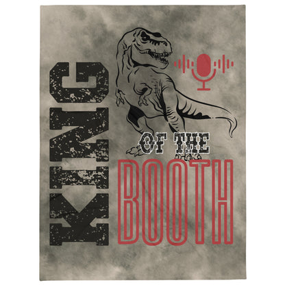 King of the Booth: T-Rex Style Throw Blanket