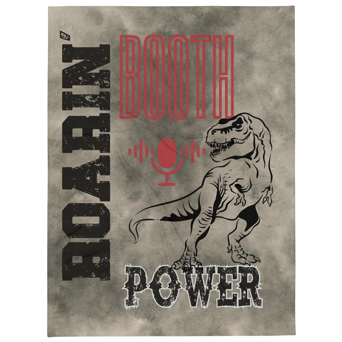 Roarin' Booth Power: T-Rex Dinosaur Style Throw Blanket