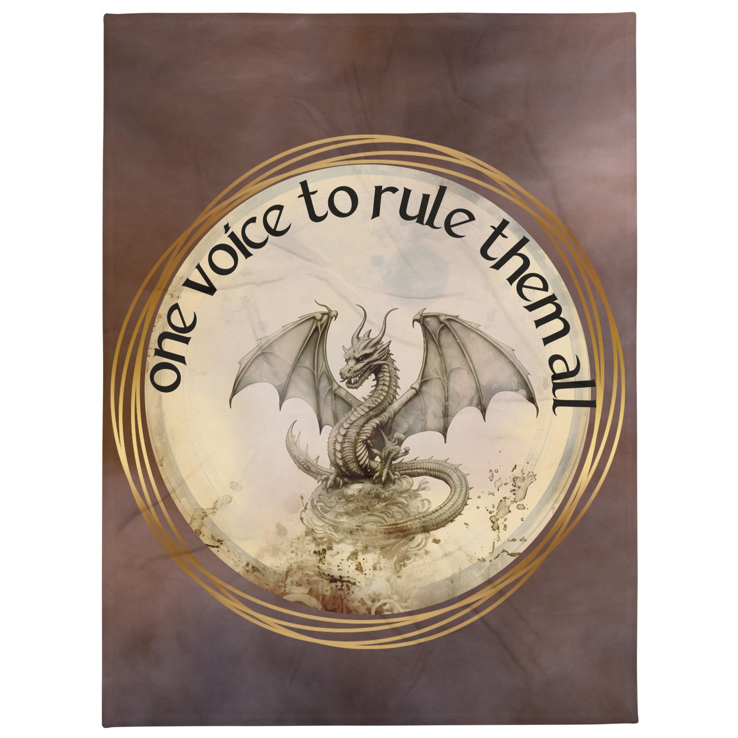 One Voice To Rule Them All: Dragon Style Throw Blanket