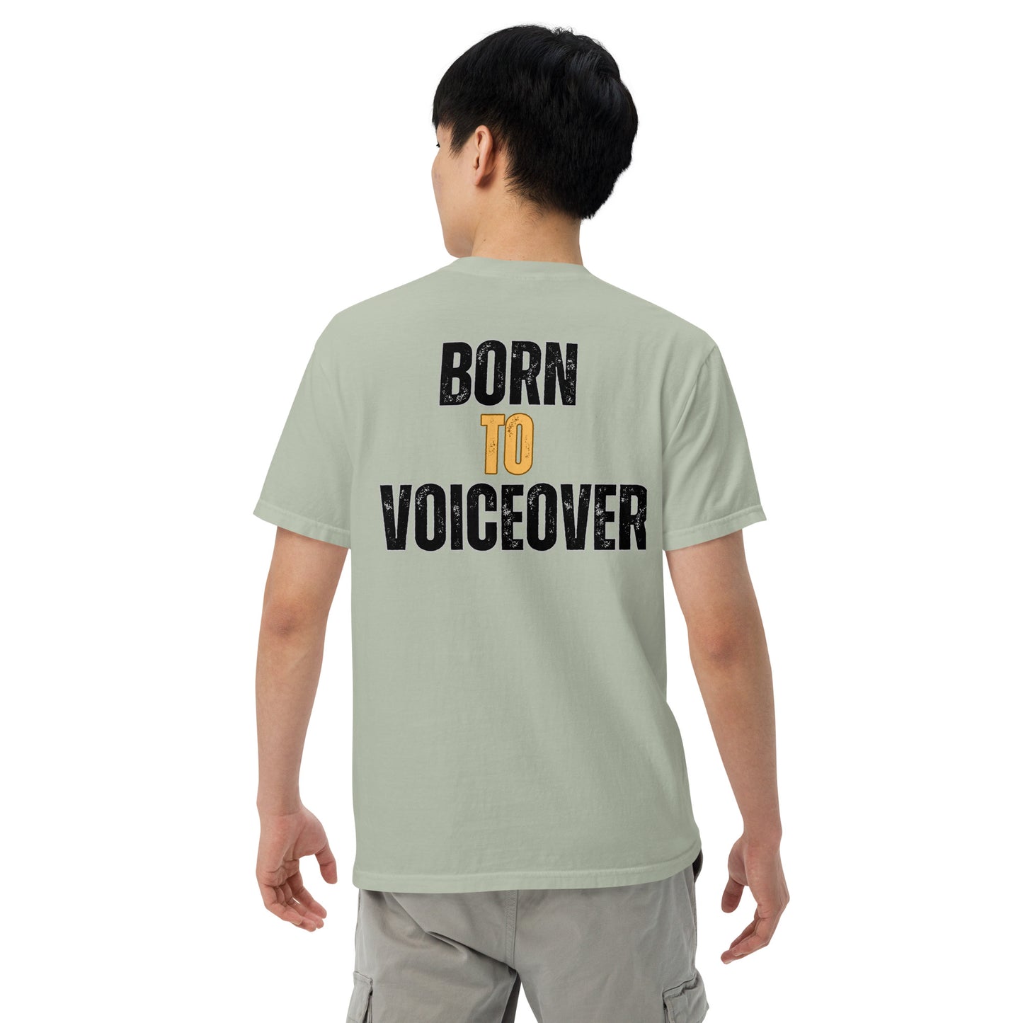 SOTVO Booth Wear: Born To Voiceover: Unisex Comfort Wear/Colors Heavyweight T-Shirt