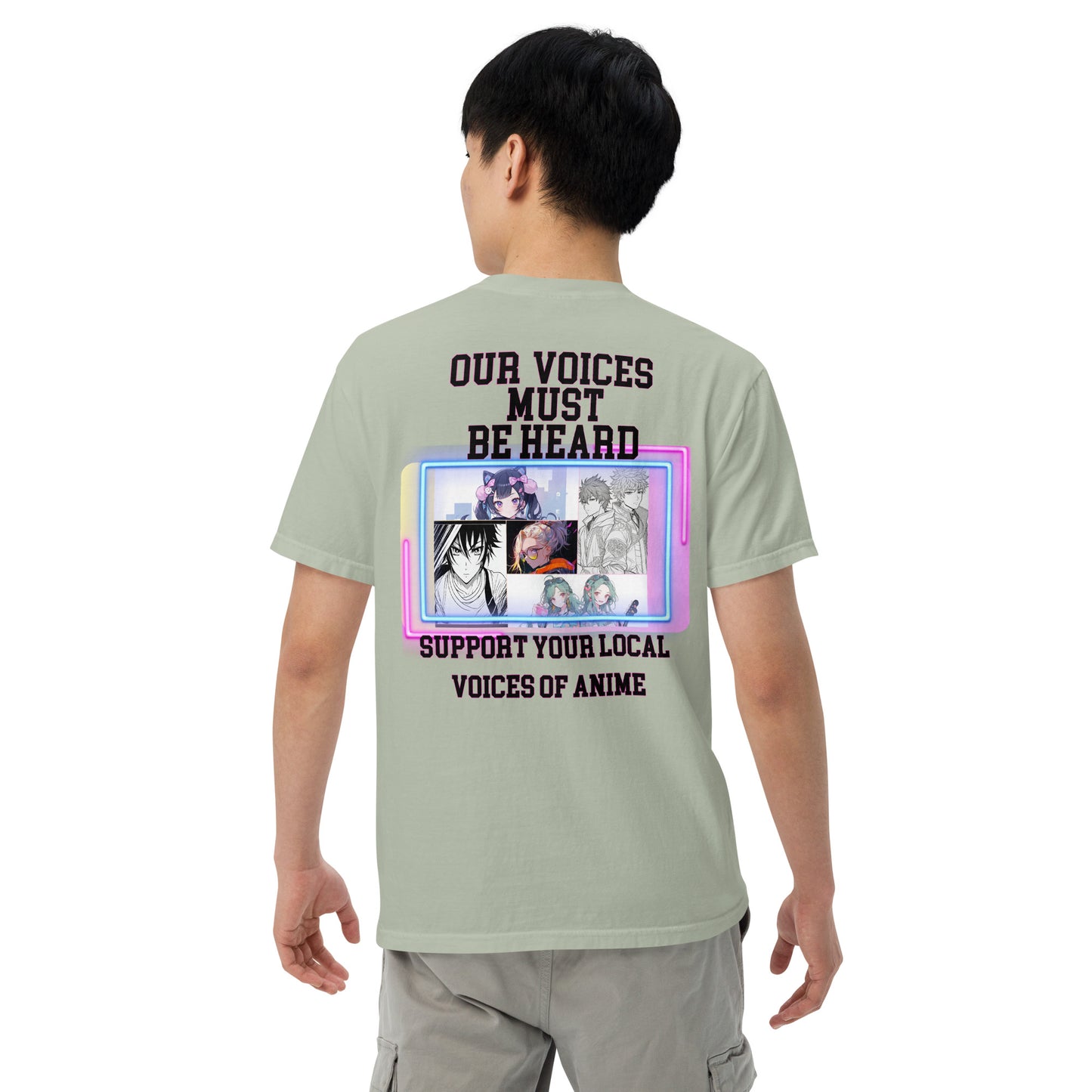 Anime Guild "Our Voices Must Be Heard": Unisex Comfort Wear/Colors Heavyweight T-Shirt