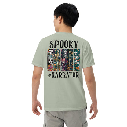 SOTVO Skeleton Sugar Skull Spooky Narrator: Unisex Comfort Wear/Colors Heavyweight T-Shirt